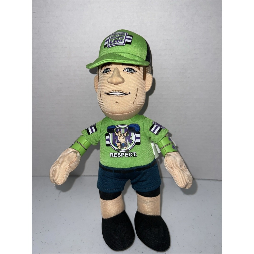 WWE John Cena RESPECT 10" plush toy doll Bleacher Creatures 2020 Green Outfit